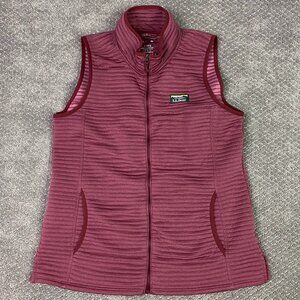 LL Bean Vest Women's Large Airlight Burgundy Red Full Zip Hikikng Outdoor 513118
